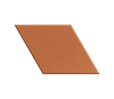 Brown rectangular tile on a white background