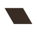 Dark brown rectangular tile on a white background