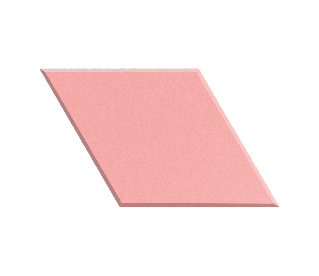 Rectangular pink sheet on a white background