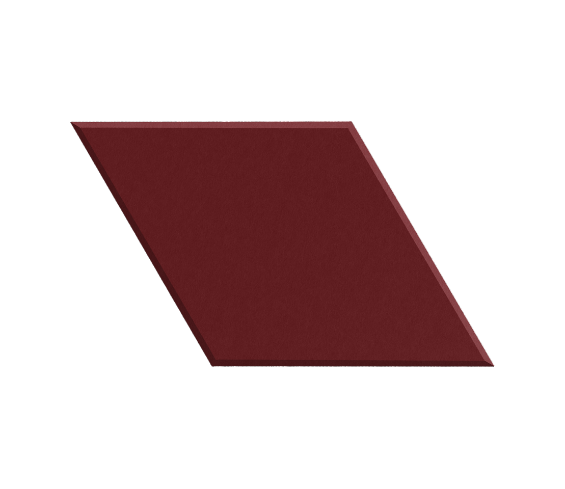 Red-brown rectangular tile on a white background