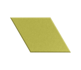 Green rectangular mat on a white background