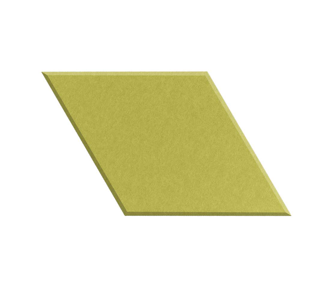 Green rectangular mat on a white background