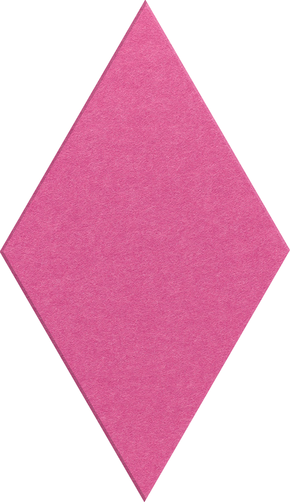 Hot Pink felt tile in a large diamond shape