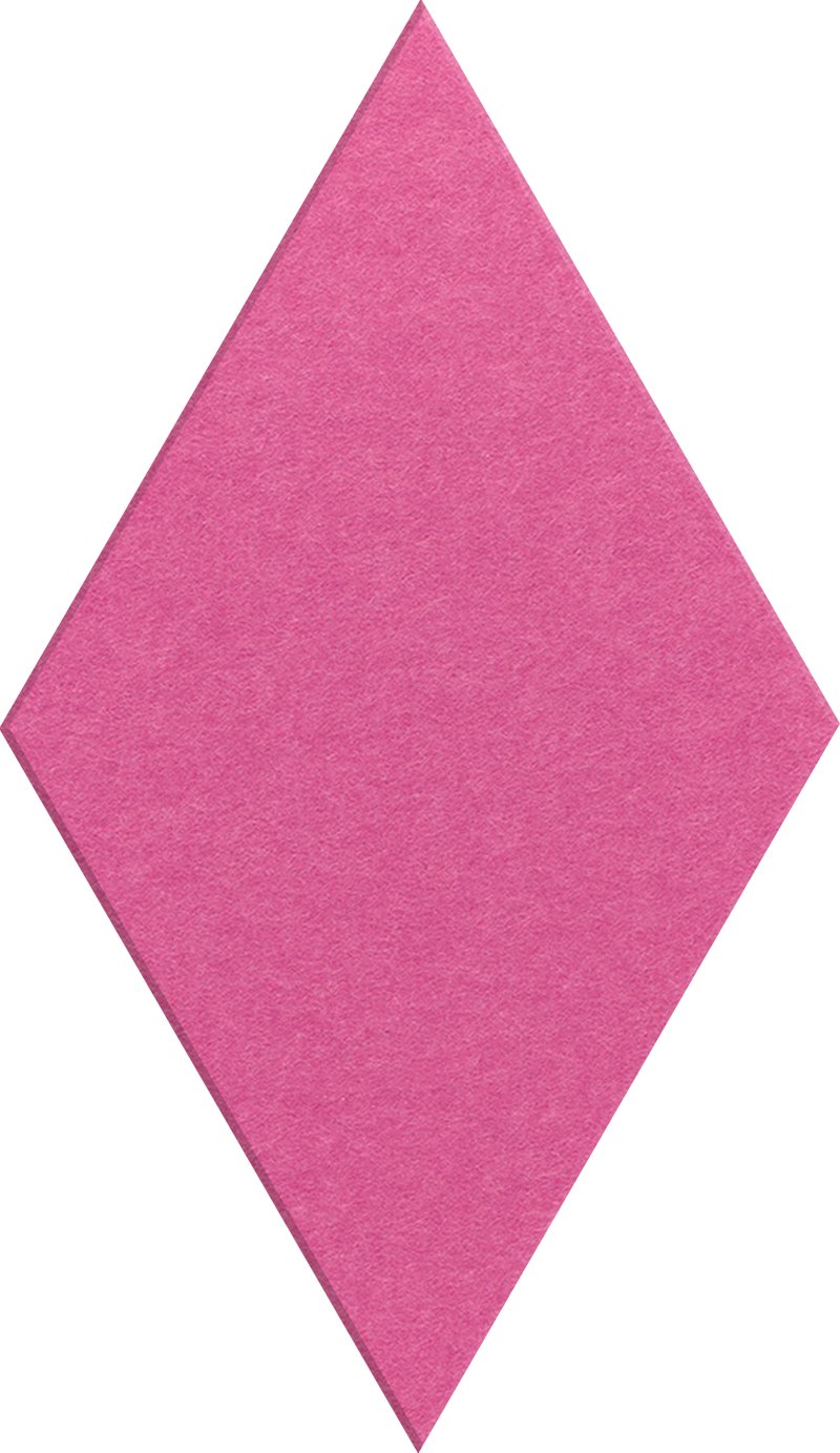 Hot Pink felt tile in a large diamond shape