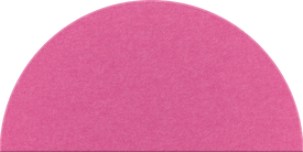 Hot Pink felt tile in a large half circle shape