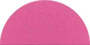 Hot Pink Large Half Circle Tile