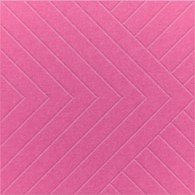 Hot Pink 2' x 2' felt wall panel with lines in the converge design