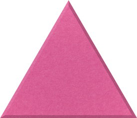 Hot Pink felt tile in a large triangle shape
