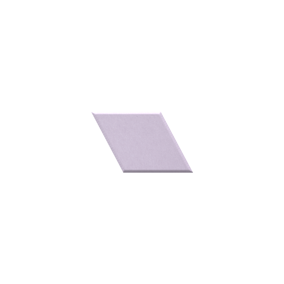 light purple diamond on a white background.