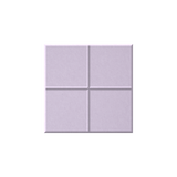 A square four-panel wall tile or textured panel in a light lavender purple color, shown against a plain white background.