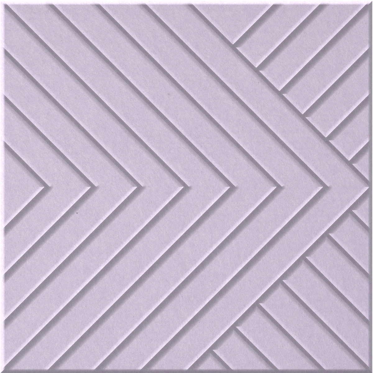Lilac 9mm Engraved Converge felt sample with chevron grooves