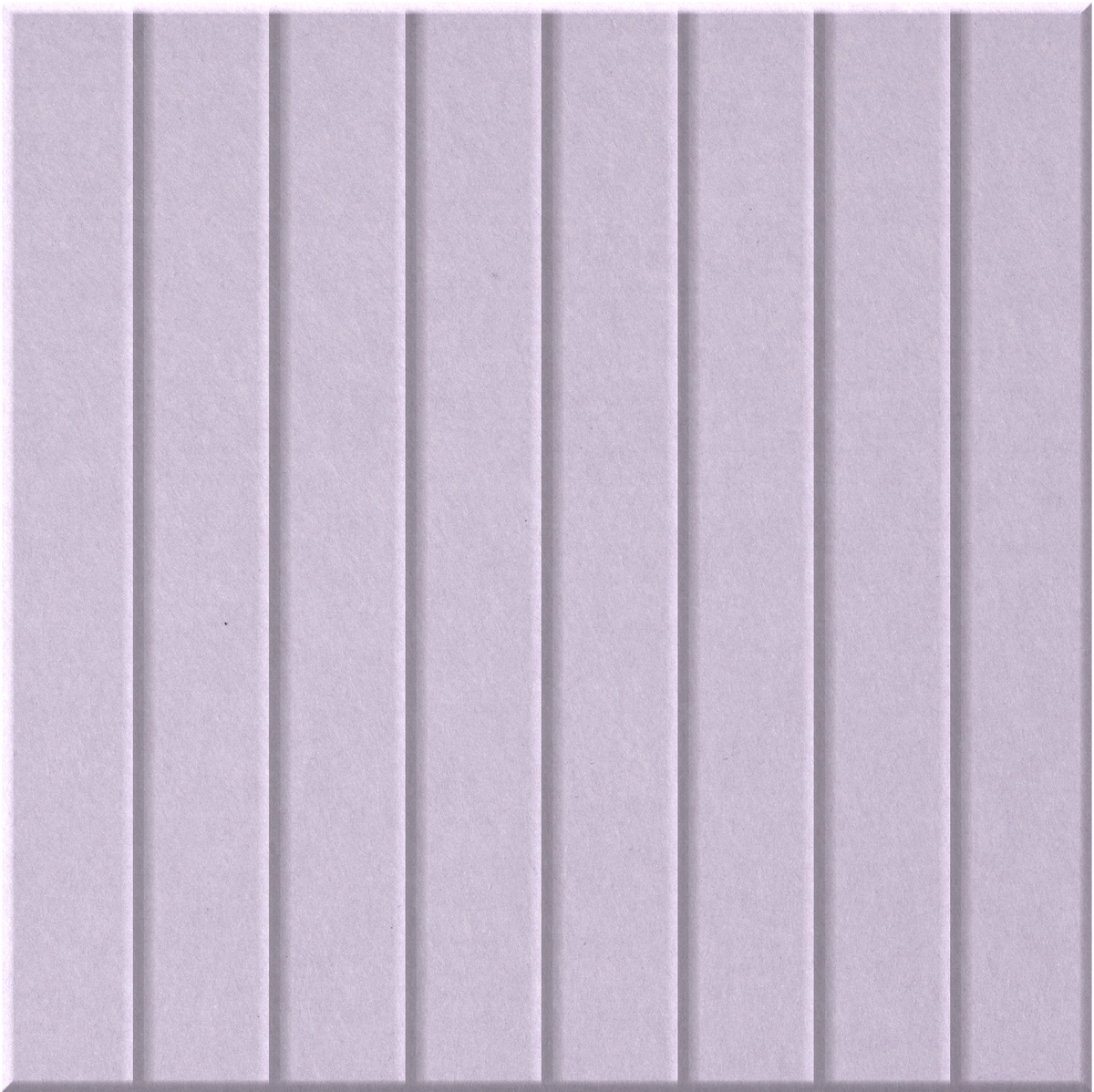 Lilac 9mm Engraved Parallel felt sample with straight vertical grooves