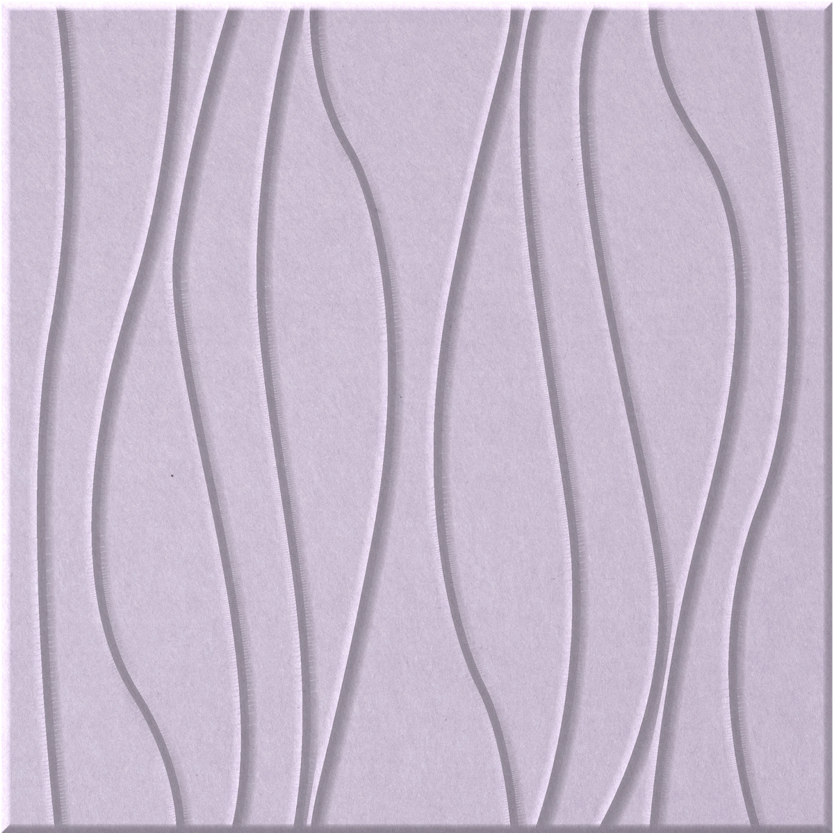 Lilac 9mm Engraved River felt sample with wavy vertical grooves