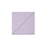 A square lavender tile with a diagonal line dividing it into two triangles, shown on a solid white background.