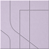 Lilac 9mm Engraved Subway felt sample with offset stepped line grooves