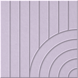 Lilac 9mm Engraved Tangent felt sample with concentric quarter circle grooves