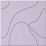 Lilac 9mm Engraved Topo felt sample with flowing topographic line grooves