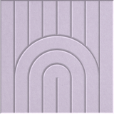 Lilac 9mm Engraved Zen felt sample with nested arch grooves