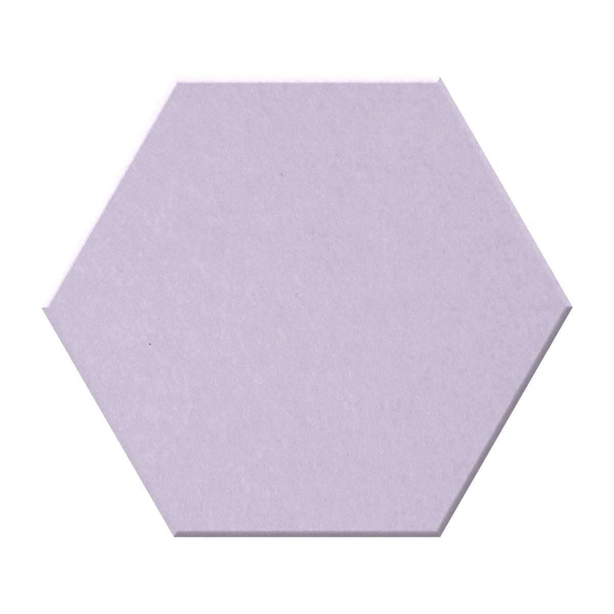 A single hexagonal tile with a matte, textured surface in a muted light blue-gray color, shown against a plain white background.