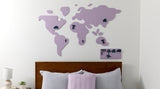 Lilac Kid's World Map Wall Art