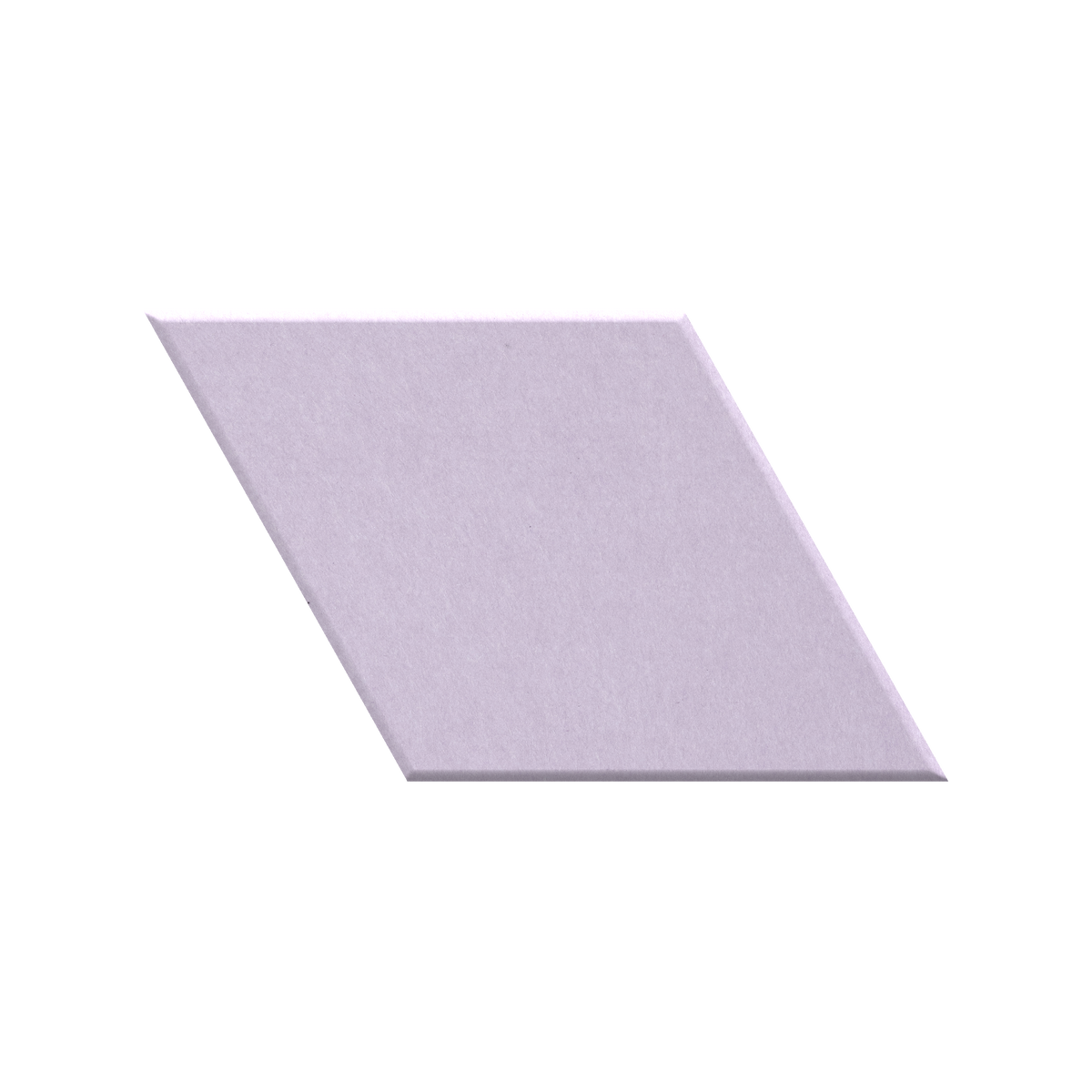 A single lavender-colored square tile with a subtle textured surface, shown at a diagonal angle on a solid white background.