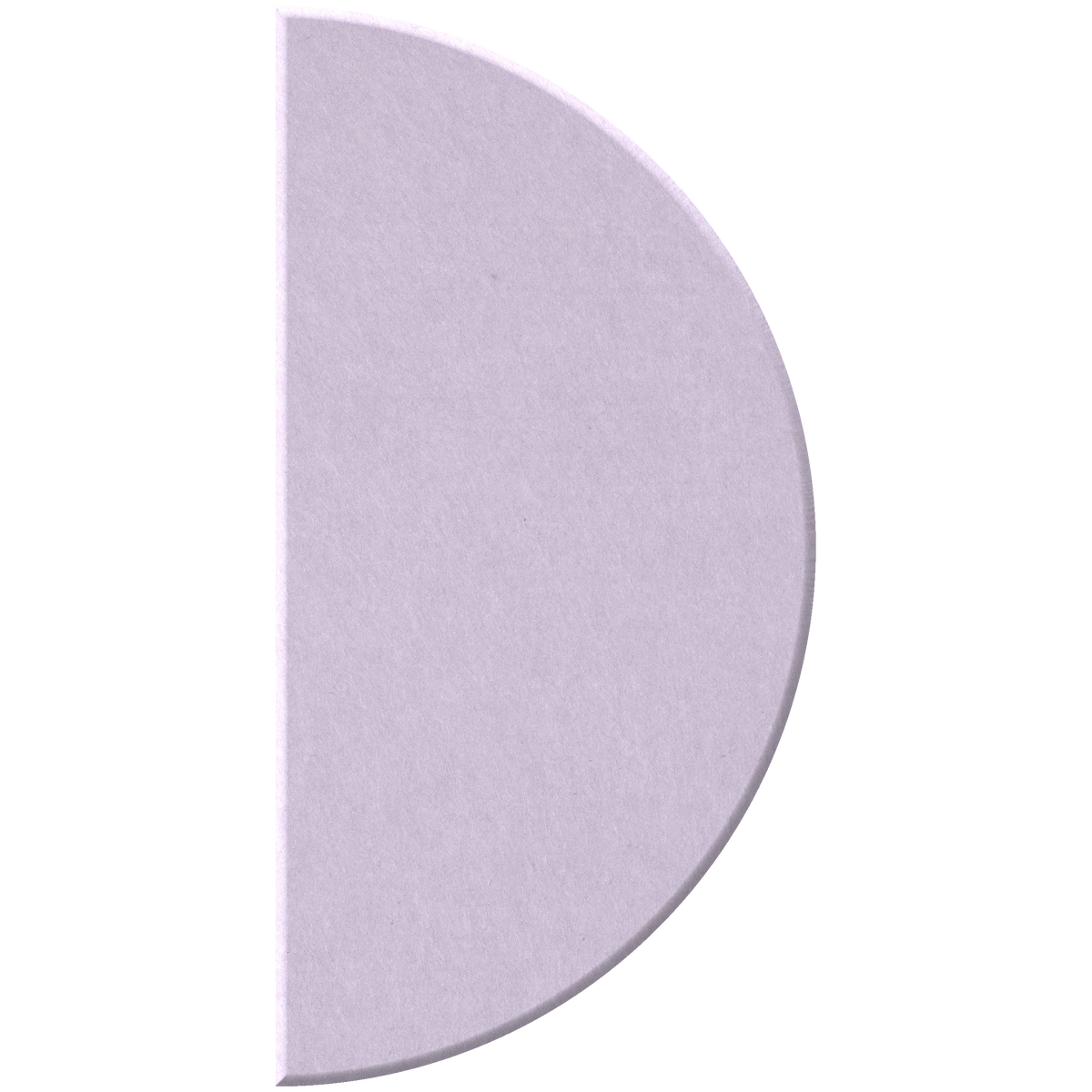 A single semicircular makeup pan in a light lavender-purple shade, shown against a plain white background.