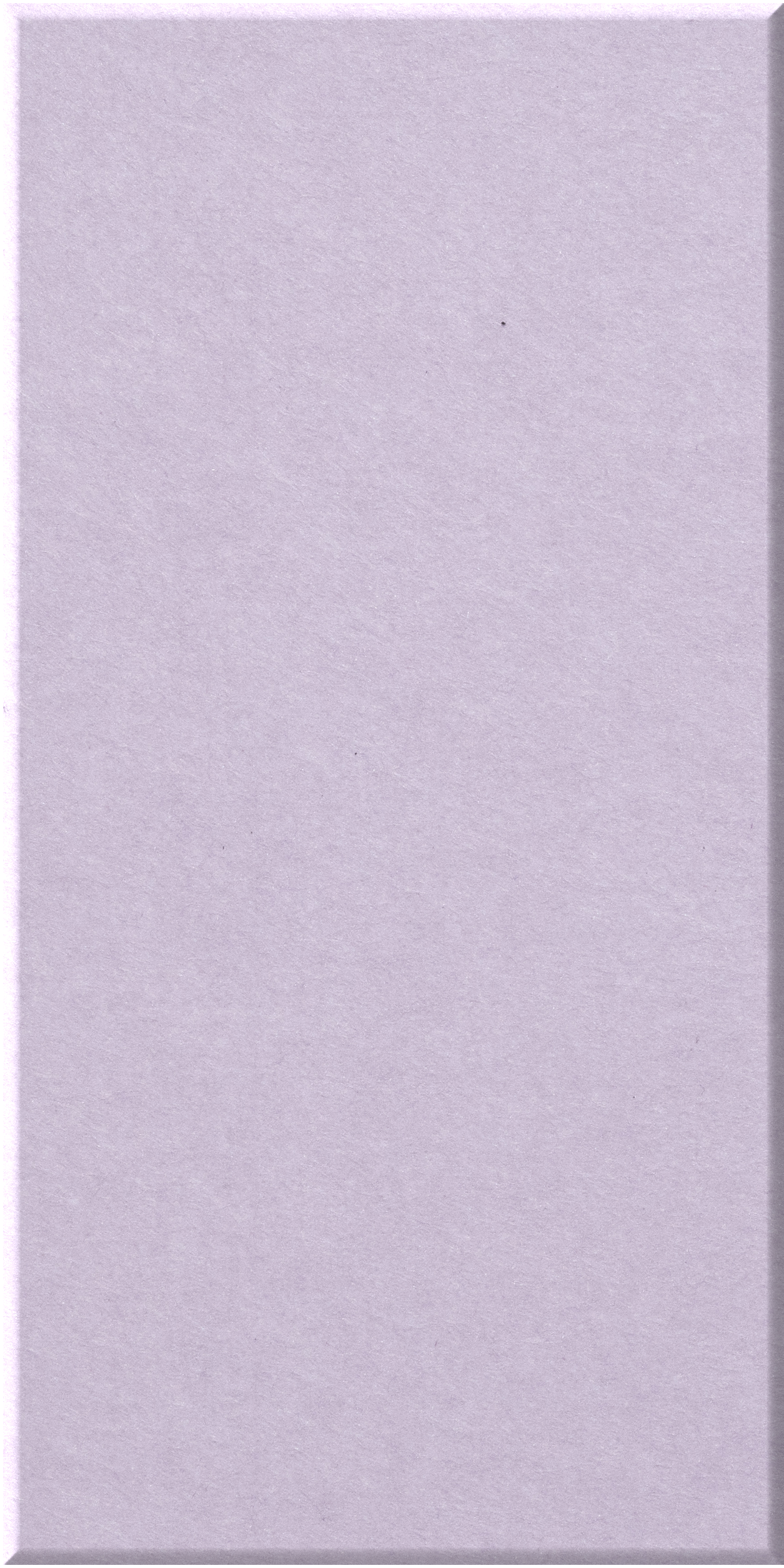 Lavender-colored ceramic tile with slightly textured matte surface and beveled edge.