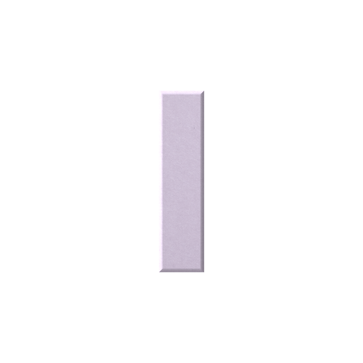 A single rectangular lavender-purple textured tile or panel centered on a solid white background.