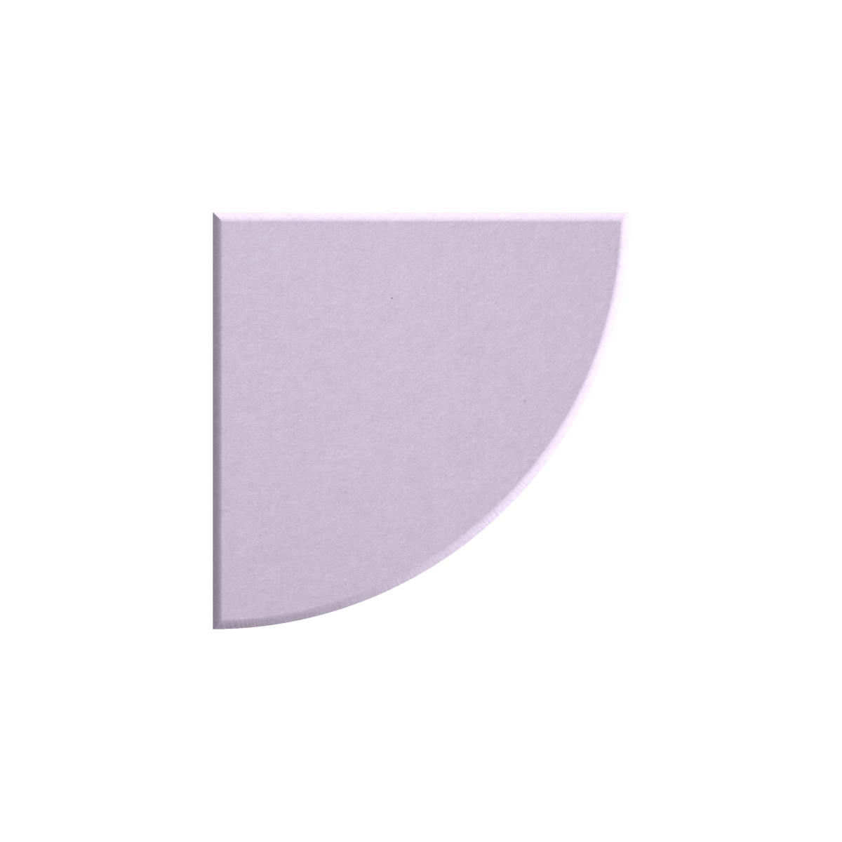 A light lavender purple, rounded-corner square tile or swatch on a solid white background.