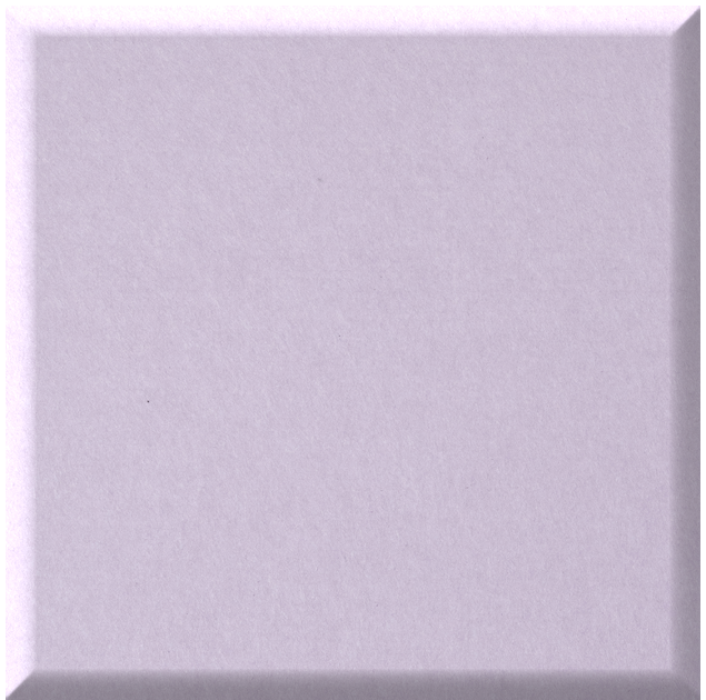 Light purple square tile with beveled edges and matte finish.