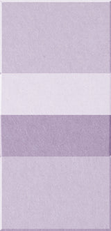Four rectangular tiles in alternating shades of light lavender and pale purple arranged vertically.