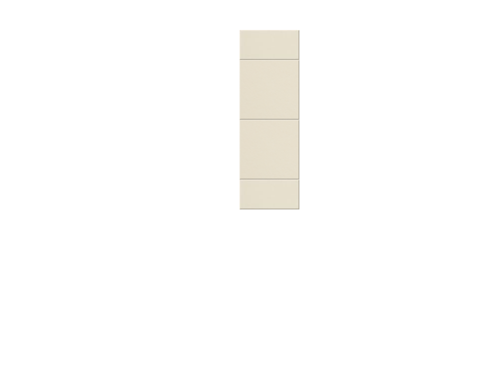 Four cream-colored rectangular panels stacked vertically with horizontal dividing lines.