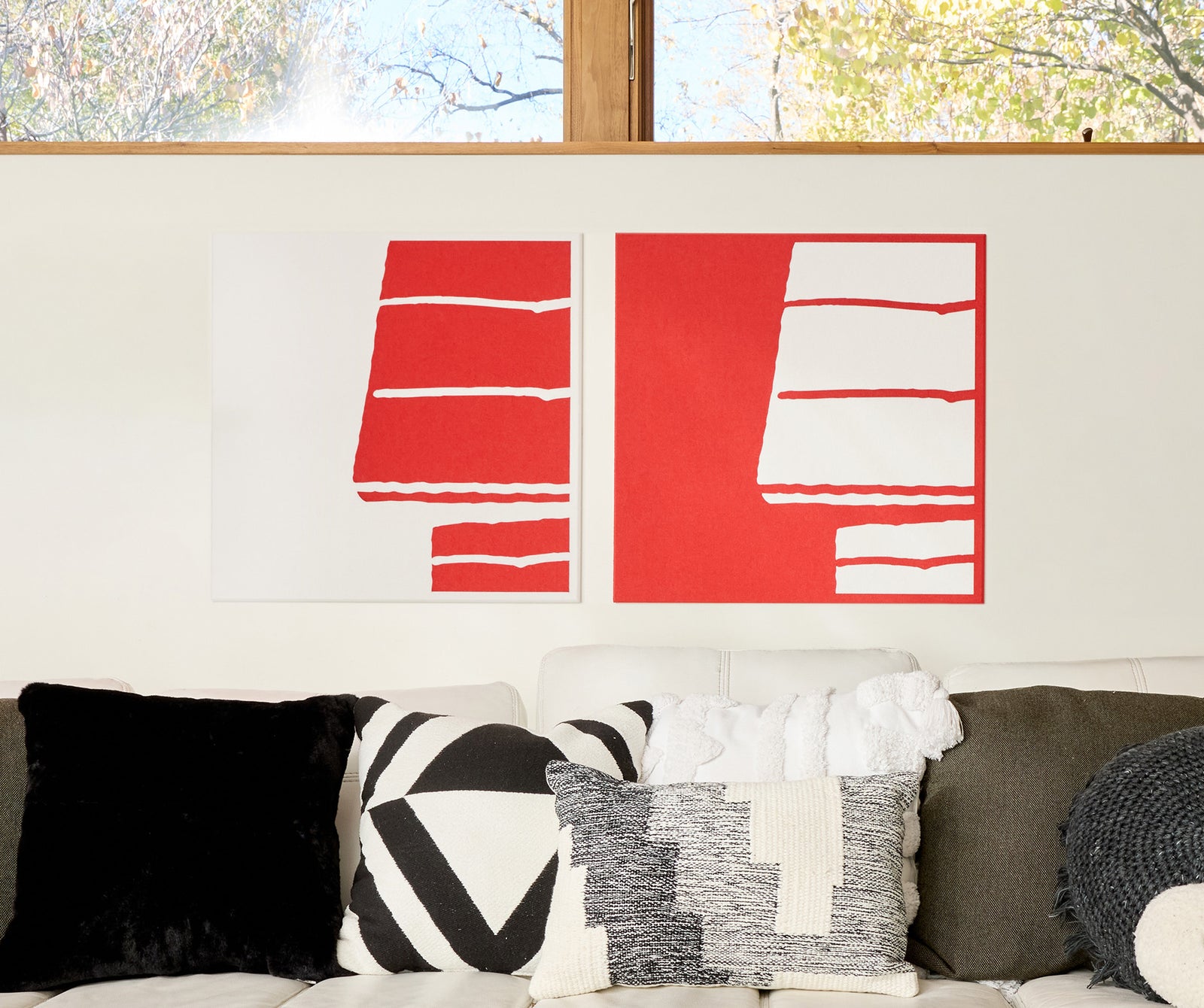 Snoopy's red doghouse wall art.