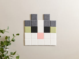 Minecraft™ Tuxedo Cat on wall