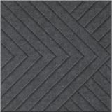 Mineral 9mm Engraved Converge felt sample with chevron grooves