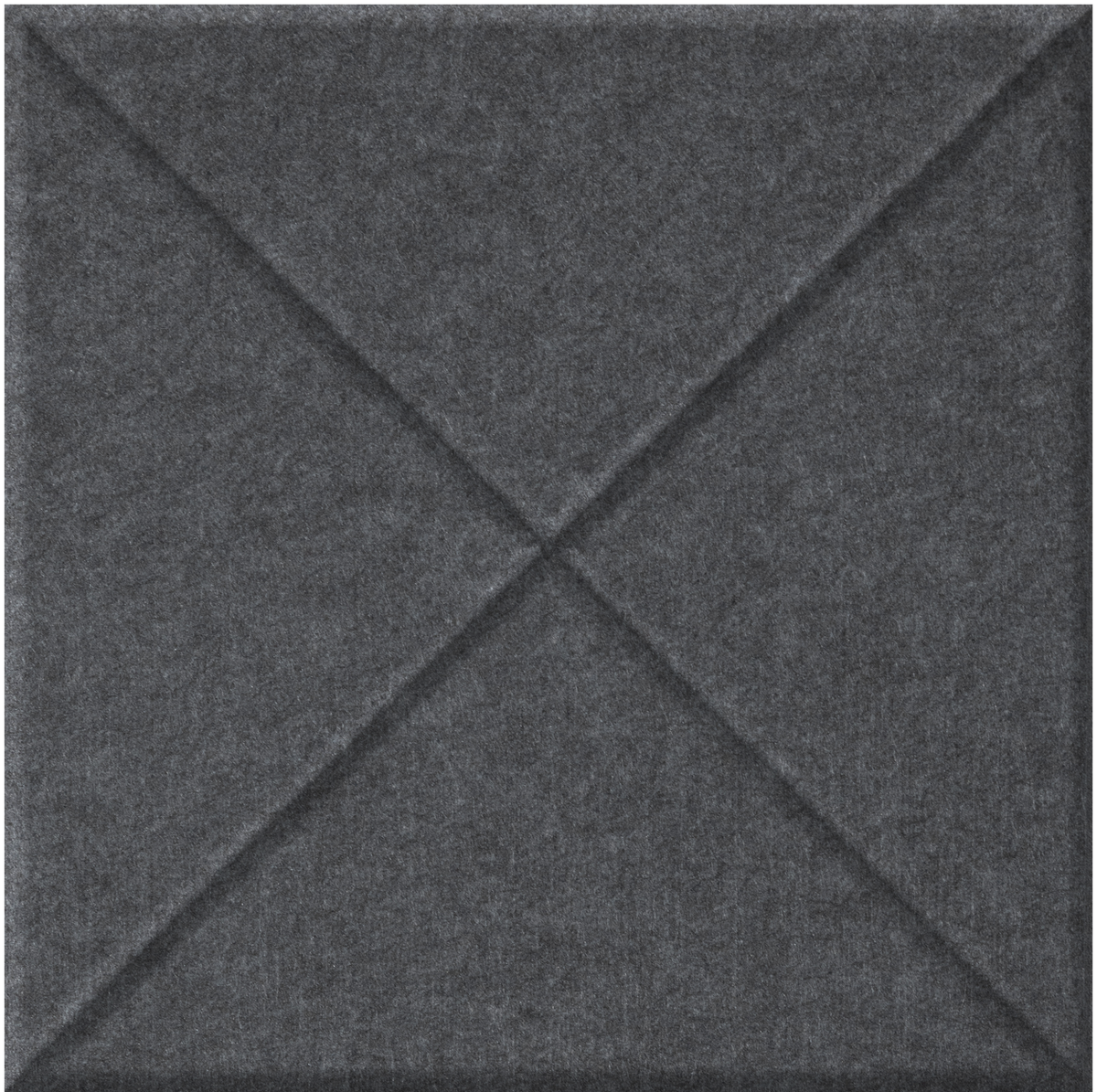 Dark gray tile with embossed cross pattern and textured surface.