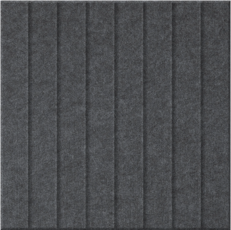 Mineral 9mm Engraved Parallel felt sample with straight vertical grooves