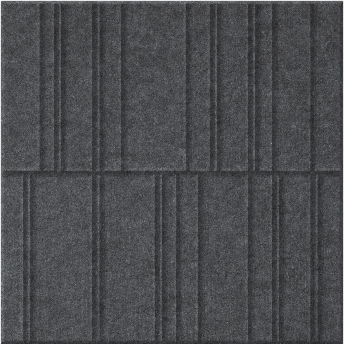 Mineral 9mm Engraved Offset felt sample with staggered vertical grooves