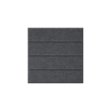 A square dark gray textured panel with horizontal grooved lines, centered on a plain white background.