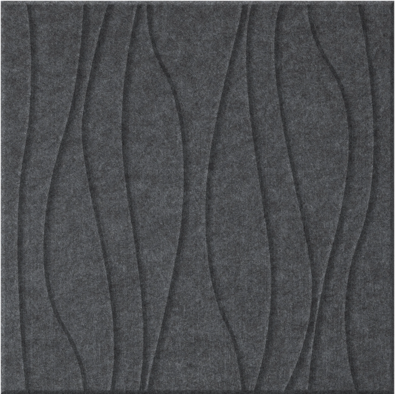 Mineral 9mm Engraved River felt sample with wavy vertical grooves