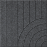 Mineral 9mm Engraved Tangent felt sample with concentric quarter circle grooves
