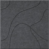 Mineral 9mm Engraved Topo felt sample with flowing topographic line grooves