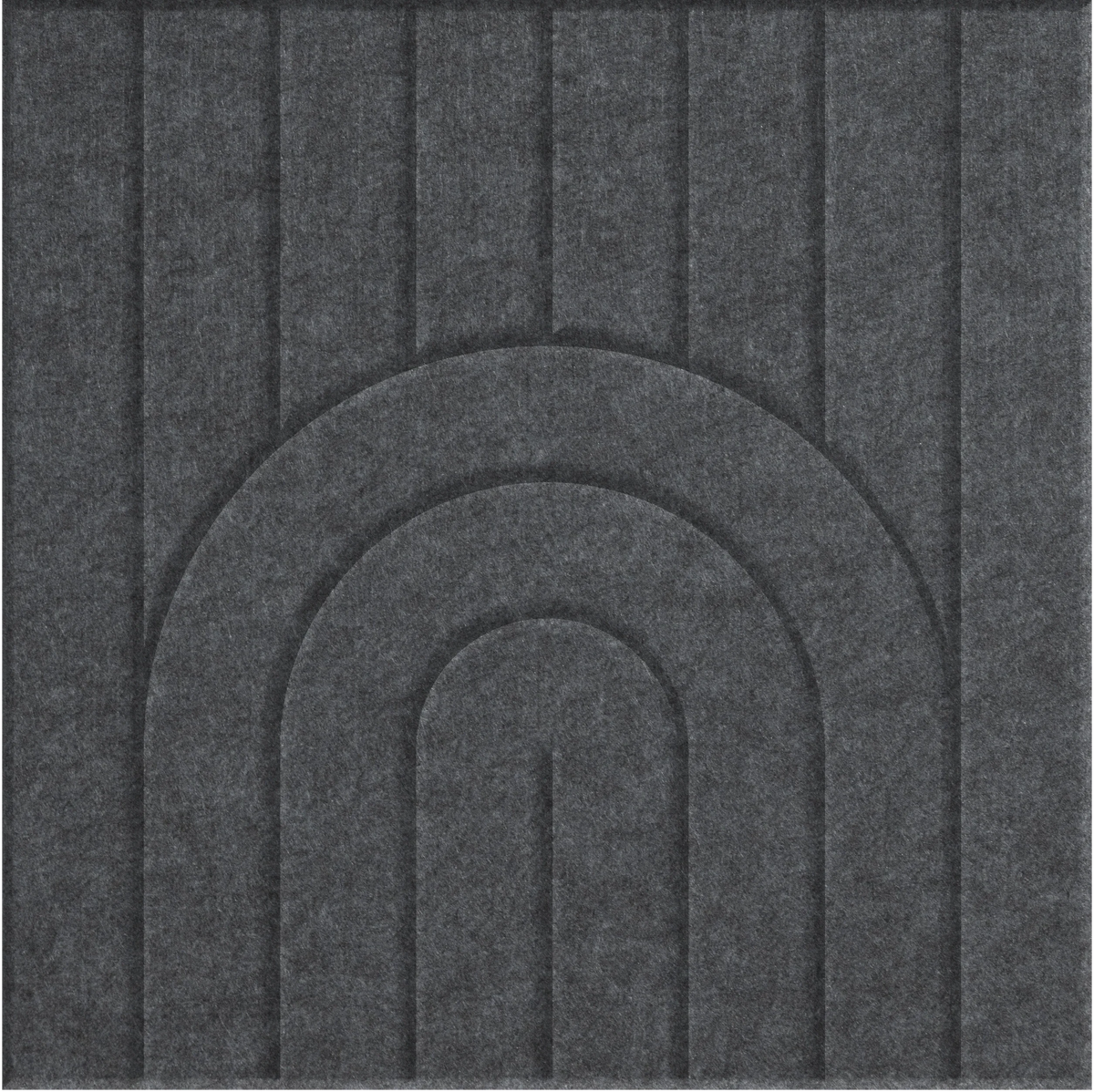 Mineral 9mm Engraved Zen felt sample with nested arch grooves