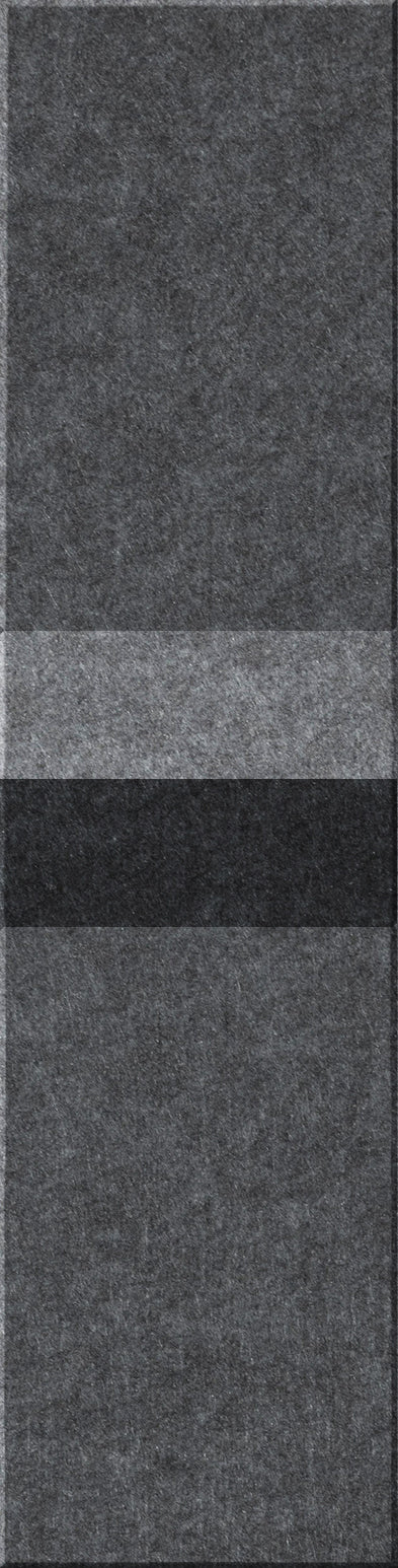 Rectangular tile with textured surface in charcoal gray and black color blocks stacked vertically.