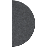 A dark gray felt or fabric-covered semicircular panel, shown against a plain white background.