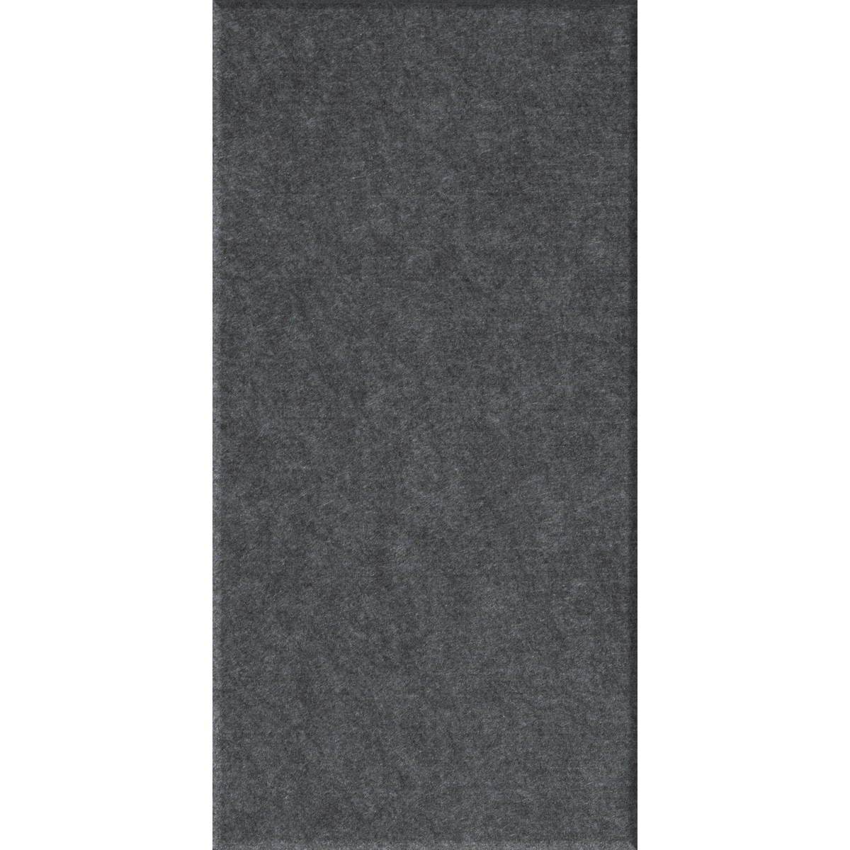 A dark gray textured rectangular mat or rug shown flat against a white background.