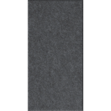A dark gray textured rectangular mat or rug shown flat against a white background.