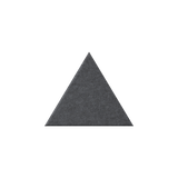 A dark gray felt triangle acoustic panel centered on a plain white background.