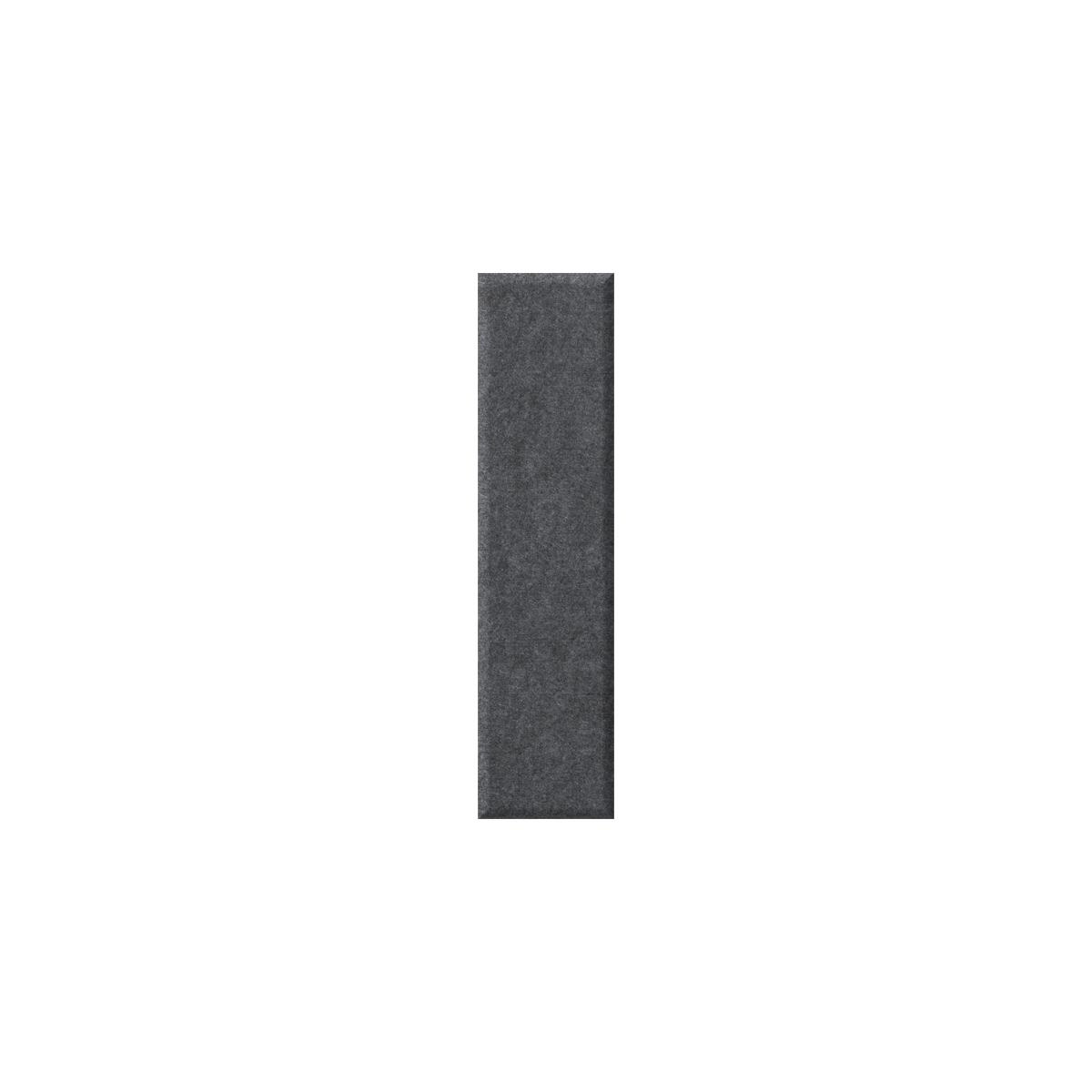 A single dark gray rectangular textured sample centered on a plain white background.