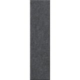 A long, narrow rectangular sample of dark charcoal gray textured material centered on a white background.